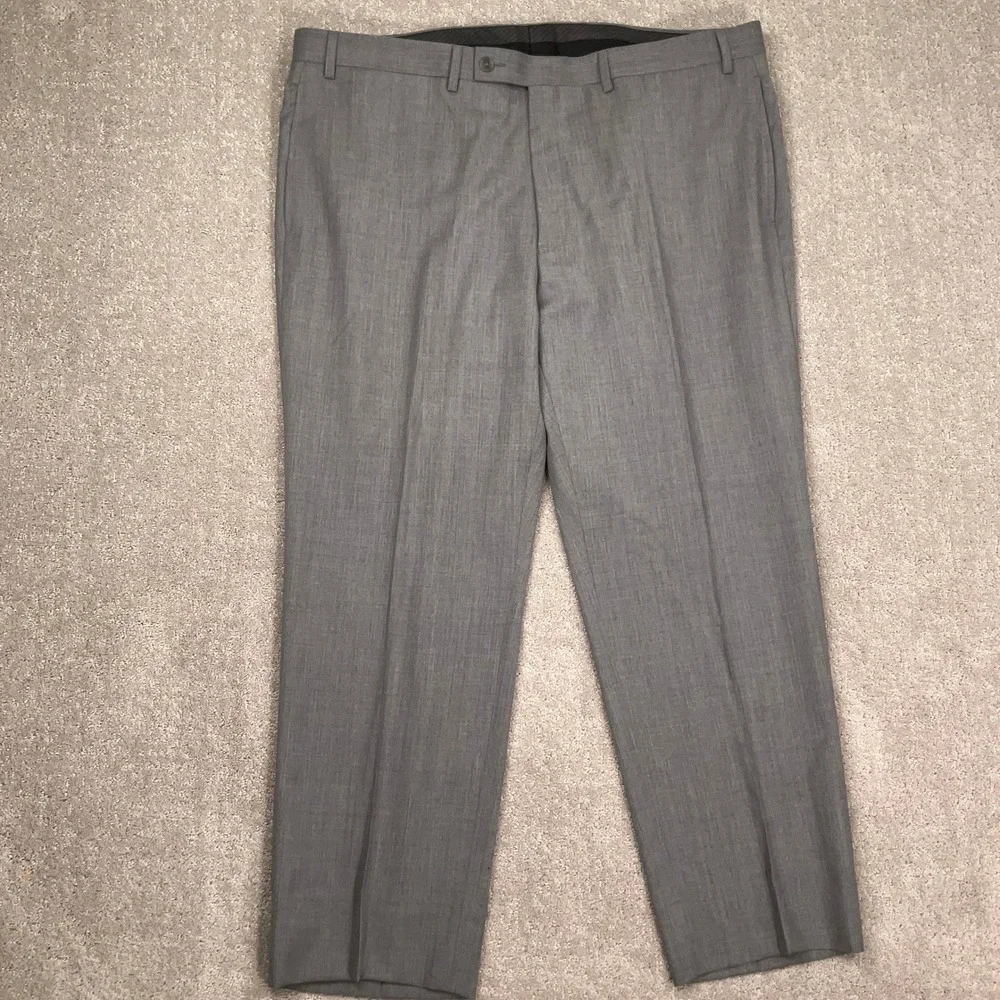 Calvin Klein Suit Men 46R Gray Wool 2-Button Timeless Executive Minimalist